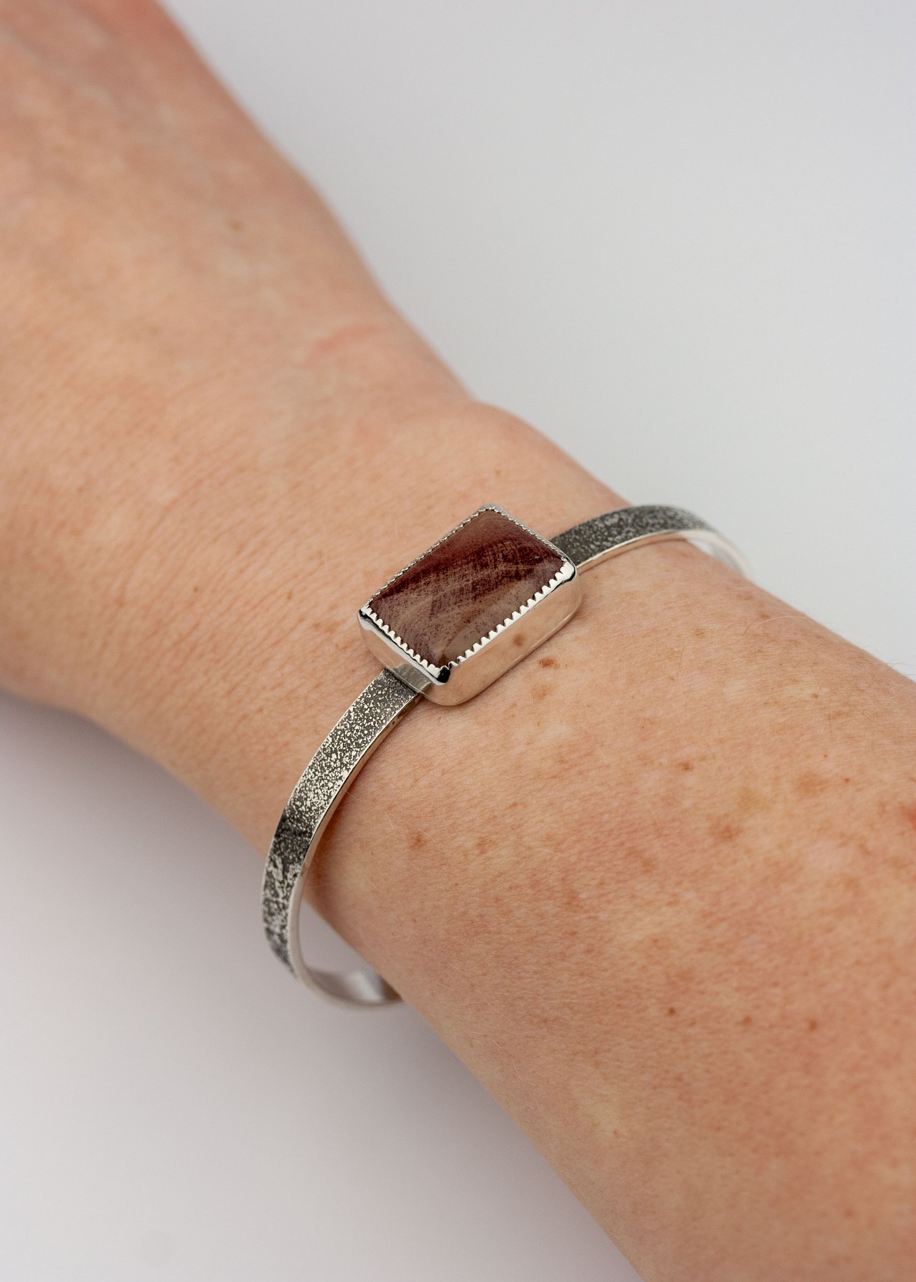 Windswept Red Jasper Cuff Bracelet