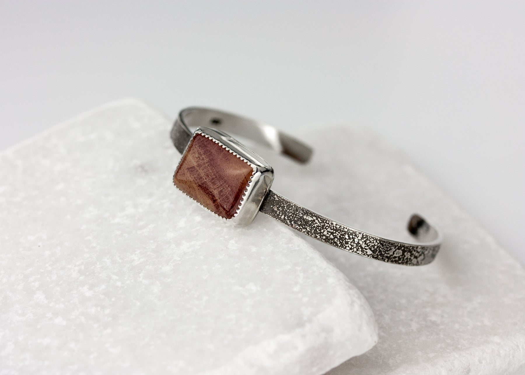 Windswept Red Jasper Cuff Bracelet