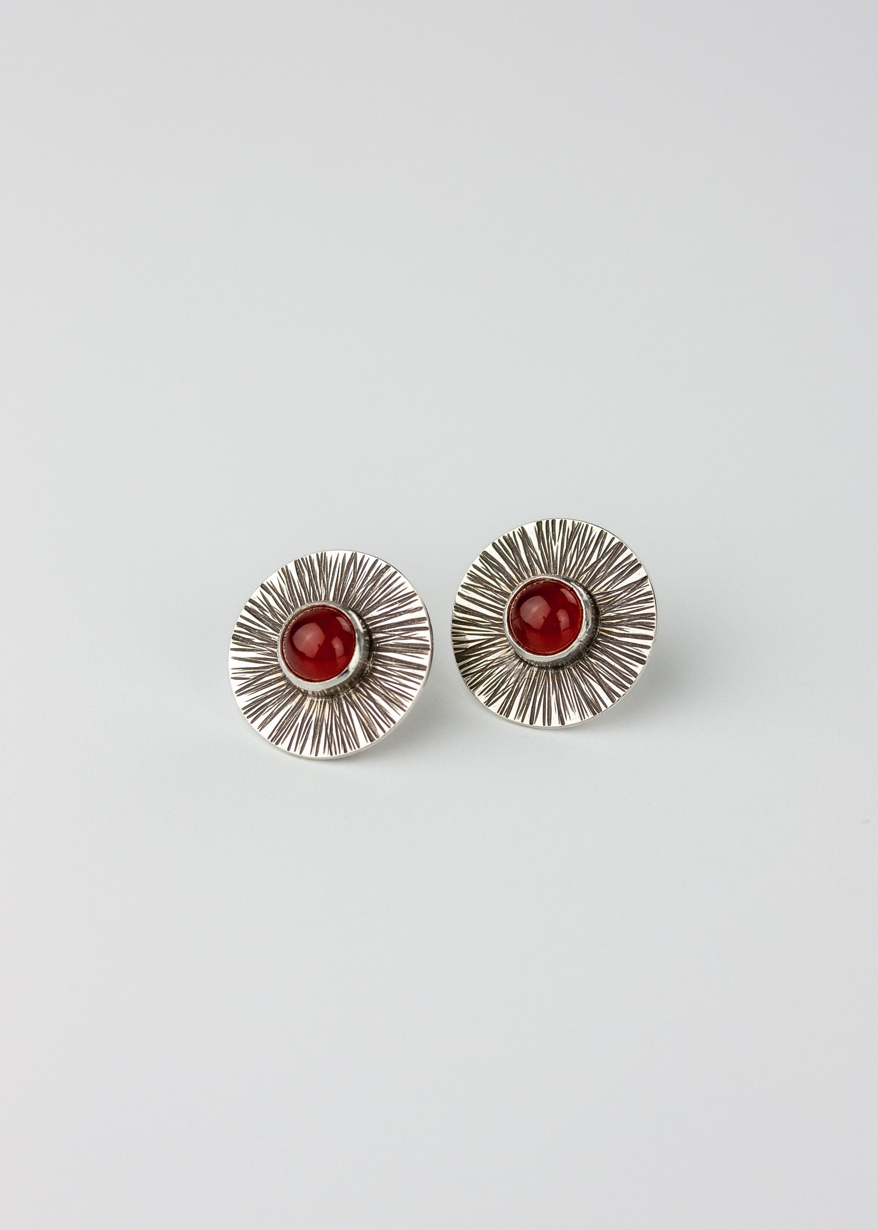 Sunburst Studs - Amethyst, Citrine, or Carnelian