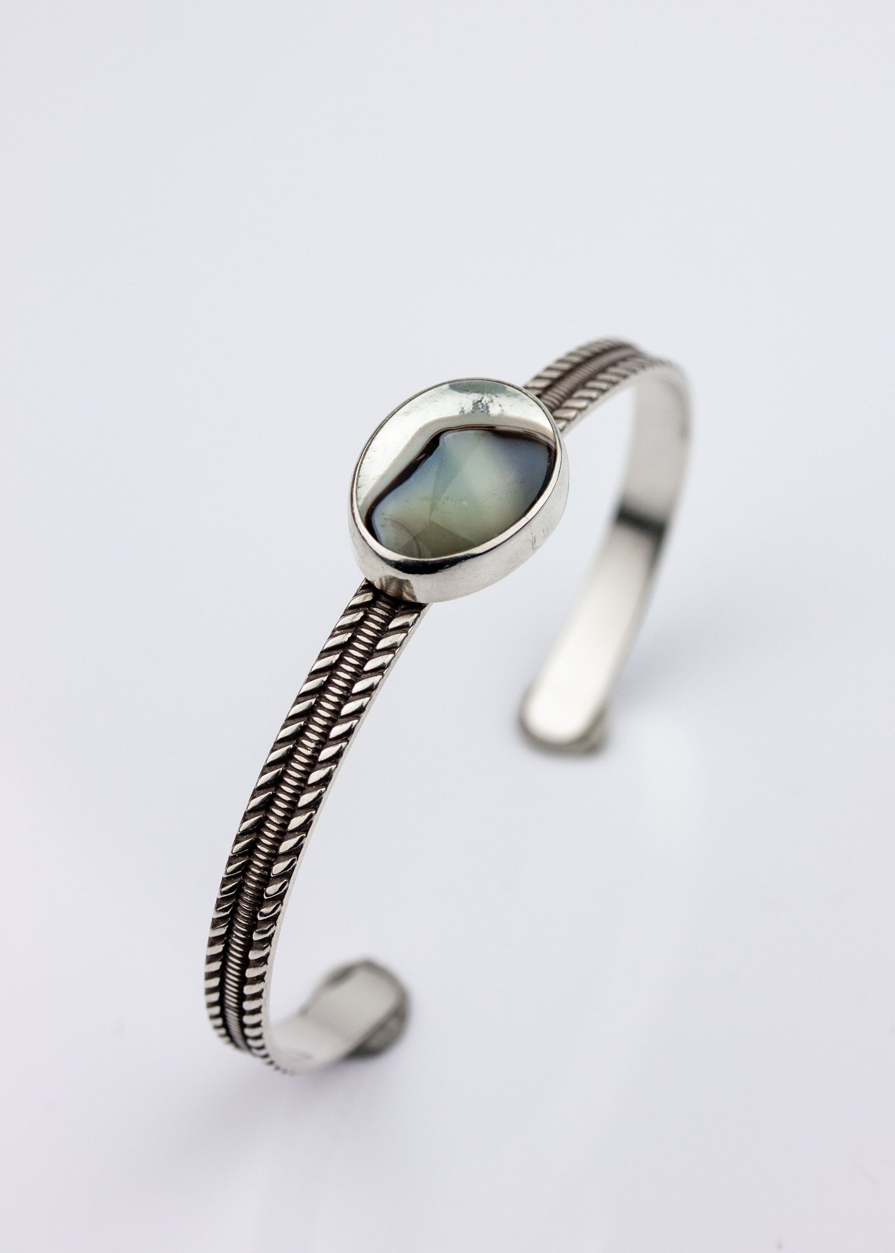 Glacier | Fused Glass Cuff Bracelet